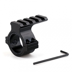 Aluminum Alloy Caliber 30mm&25mm Ring 21mm Weaver Rail Mount with Plastic Sleeve for Torch Flashlight Laser Scope