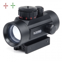 Rifle Scope 1x30mm Red Dot Reticle Sight with Weaver Picatinny Mount