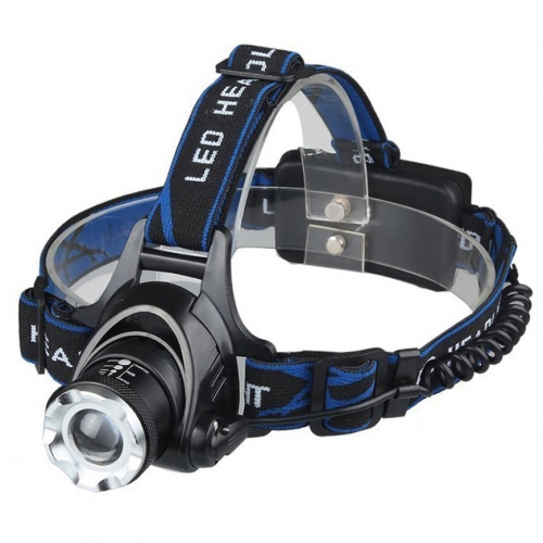 Romisem CREE XM-L2 T6 600lm LED Zooming Headlight Headlamp Biking Fishing Light - Blue