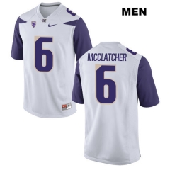 Mens #6 Chico McClatcher Jersey NCAA Washington Huskies College White Football Jerseys