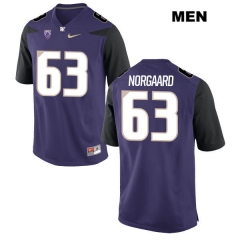 Mens #63 Cole Norgaard Jersey NCAA Washington Huskies College purple Football Jerseys