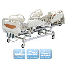 Luxury 3 Function Adjustable Manual Hospital Bed