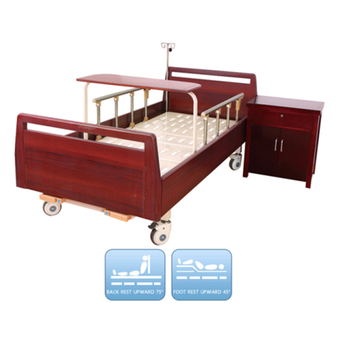 Two Function Manual Nursing Hospital Bed With Table
