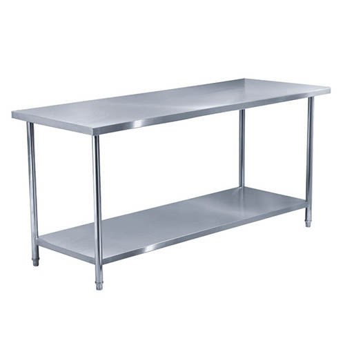 2.2m Length Stainless Steel Commercial Work Table with Undershelf