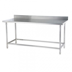 1.4m Length Stainless Steel Commercial Work Table with Backsplash