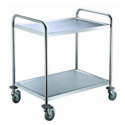 Middle Size Stainless Steel 2 Shelf Utility Cart