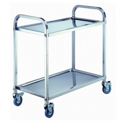 Small Size Stainless Steel 2 Shelf Utility Cart