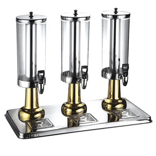 Gold Triple Cold Beverage / Juice Dispenser