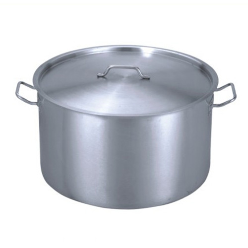 113 Liters Heavy-Duty Stainless Steel Stock Pot with Cover