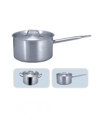 Φ160 Tall Body Stainless Steel Sauce Pan with Cover