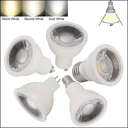 E11/E12/E14/E26/E27/GU10/MR16 LED COB Spotlight