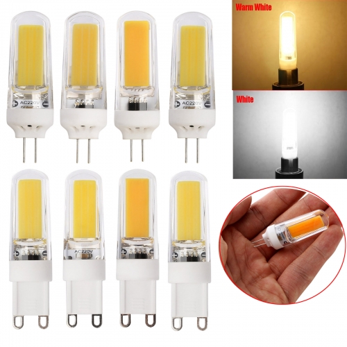 Dimmable G4 G9 9W Silicone Crystal LED Corn Bulb 110V 220V