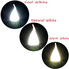 3W E12 E14 B22 E26 E27 LED Flame Candle SMD2835 Warm/Cool/Natural White Light Lamp Bulbs 220V