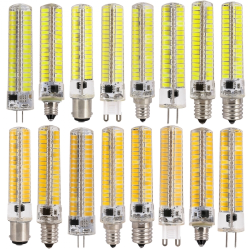 Dimmable E11 G4 E12 G9 E14 E17 GY6.3 Silicone Crystal LED Corn Bulb Light Lamp