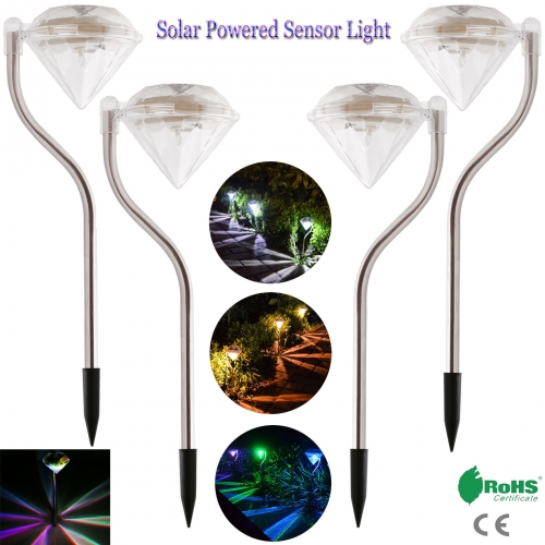 Solar Powered LED Spotlight Lights Outdoor Garden Lawn Landscape Waterproof Lamp