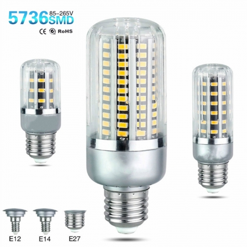 E14 E12 E27 LED Corn Bulb Light 85-265V Aluminum PCB 5/10/15/20/25W Bombillas