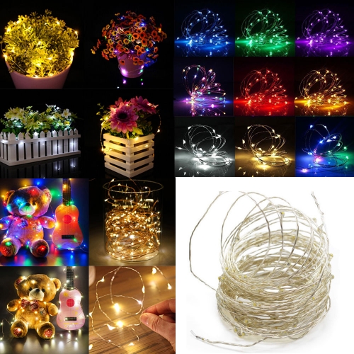 LED String Copper Wire Fairy Lights Battery USB 12V Xmas Party Fairy Decor Lamp