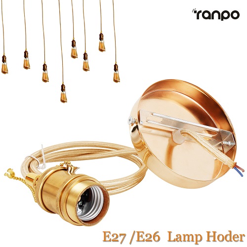 E27 E26 Retro Vintage Edison Pendant Lighting Bulb Lamp Holder Socket + Switch