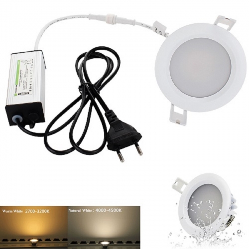 7W IP65 Waterproof Dimmable LED Downlight Recessed Ceiling Light Lamp Outdoor EU
