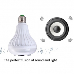 LED Wireless Bluetooth Bulb Light Speaker 12W RGB Smart Music Play Lamp + Remote