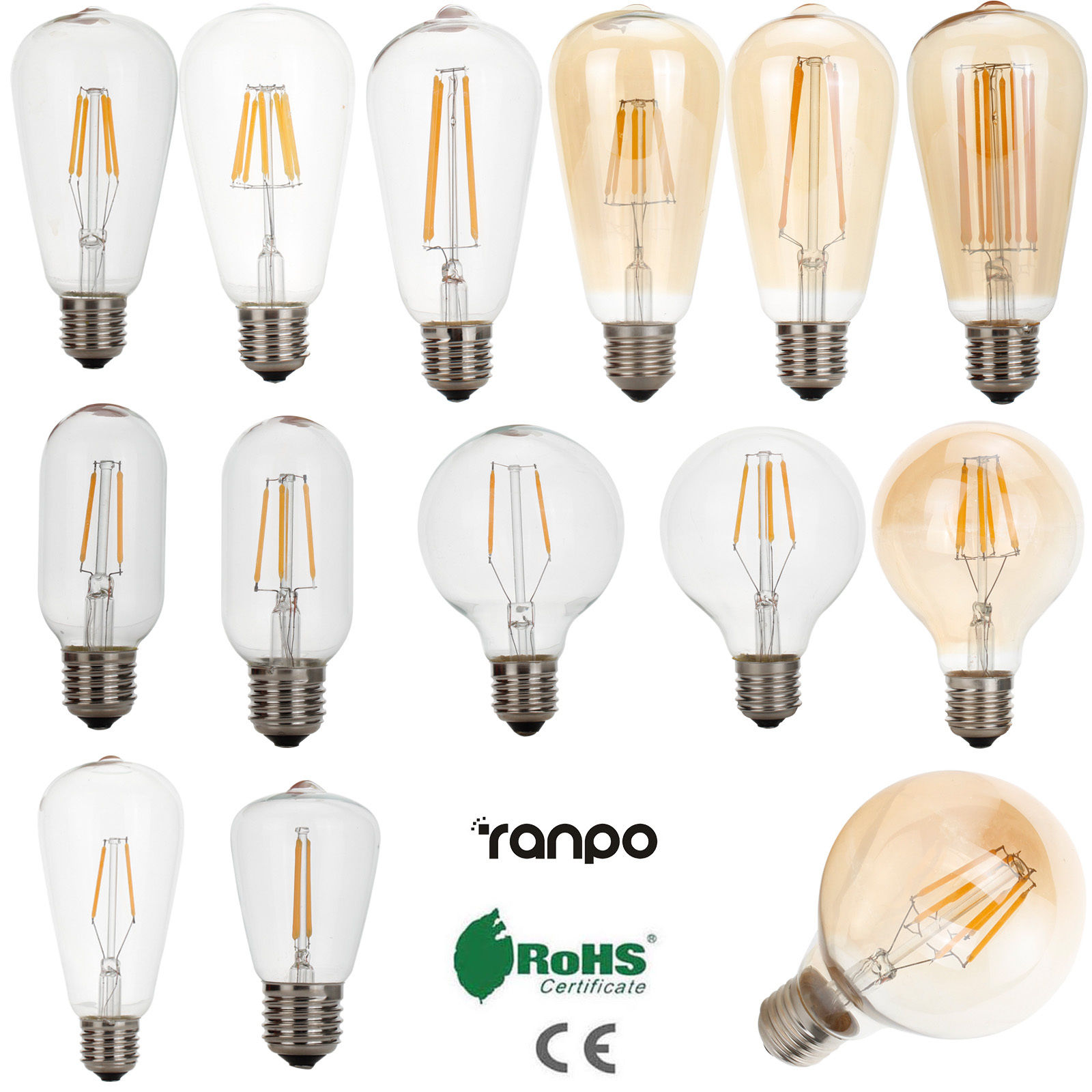 Vintage LED Edison Bulb E27 2W To 12W LED Filament Light Retro 110V