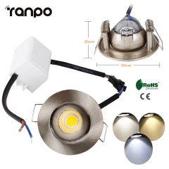 3W Mini Recessed LED Ceiling Light COB Downlight Spotlight Bulb Lamp AC 85V-265V