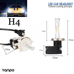 2x H4 H7 HB2 30W 4200LM Turbine LED Headlight Kit Bulb Seoul CSP Chip 6K All-in-one