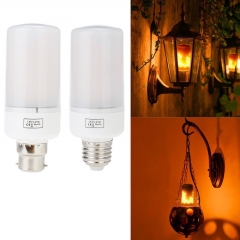 3 Modes LED Flame Effect Simulated Nature Fire Light Bulb E26 E27 B22 Decor Lamp