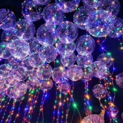 20 inch Led Balloon Colorful Transparent Round Bubble Decoration Christmas Party