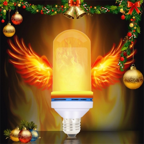 LED Flickering Flame Effect Fire Light Burning Bulb E27 E26 B22 Decor XMAS Lamp