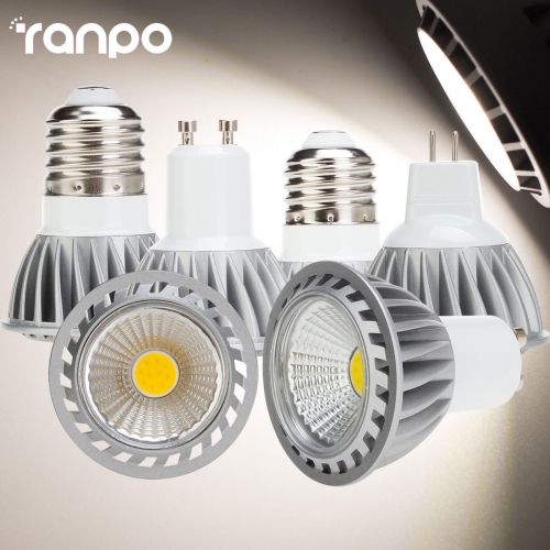 Ranpo Dimmable LED COB Spotlight Bulbs MR16 GU10 E27 15W Ultra Bright CREE Lamps 220V