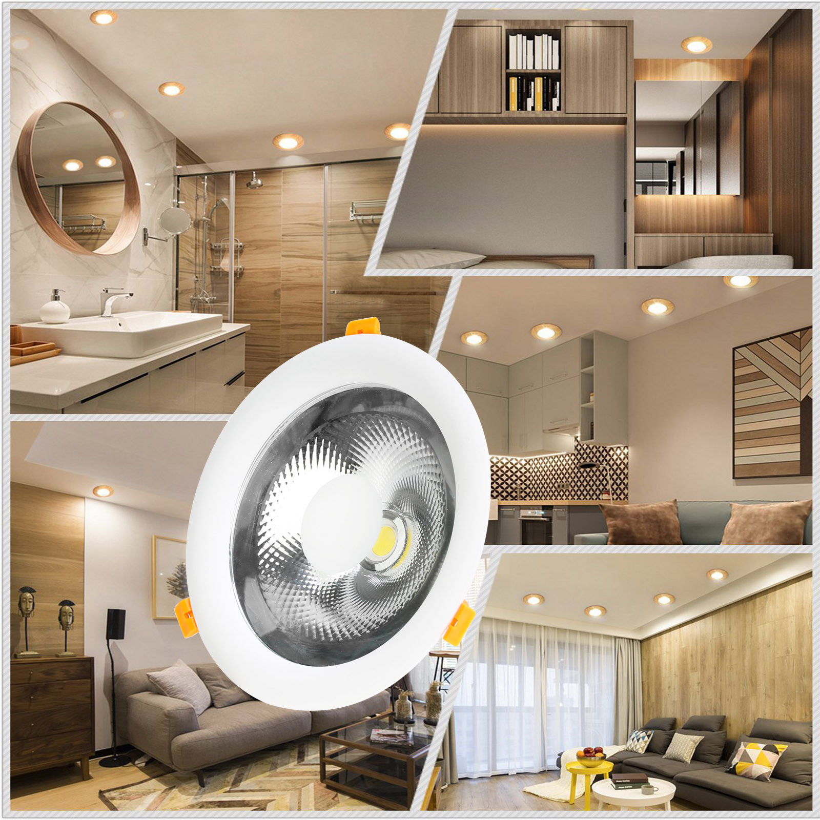 RANPO LED Recessed Ceiling Downlights Spotlights 3W 5W 10W 12W 18W 24W