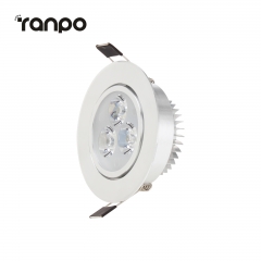 Ranpo 3W LED Recessed Ceiling DownLight Dimmable 30W Incandescent Equivalent Bulb Lamp