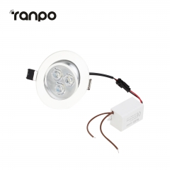 Ranpo 3W LED Recessed Ceiling DownLight Dimmable 30W Incandescent Equivalent Bulb Lamp