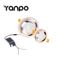 RANPO Recessed LED Ceiling Light Fixture Downlight 3W 5W 10W 12W Lamps 110W Equivalent