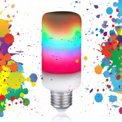 Ranpo Colorful E27 B22 E14 LED Rainbow Light Flame Effect Bulb Burning Flicker Lamps