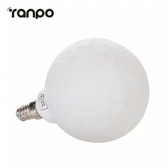 Ranpo LED Moon Light Lamp E12 E27 3W 3D Printed Bulb 110V Warm White For Home Decor