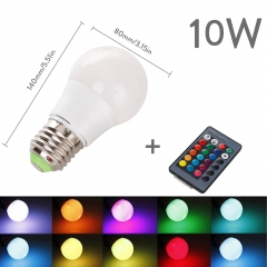 Ranpo Dimmable RGB LED Light Bulb 3W 6W 8W 10W 12W 16 Color Changing Magic Lamp Remote