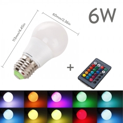 Ranpo Dimmable RGB LED Light Bulb 3W 6W 8W 10W 12W 16 Color Changing Magic Lamp Remote