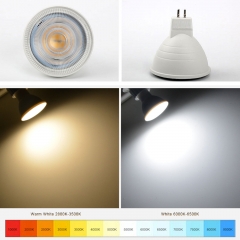 Ranpo Dimmable LED Spotlight COB GU10 MR16 GU5.3 7W Bulbs 24° Angle AC 110V 220V Light