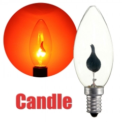 Ranpo E14 E27 3W Filament Candle Flicker Light Bulb Fire Flame Retro Christmas Decor