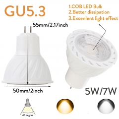 Ranpo GU10 LED Spotlights COB Bulb GU5.3 5W 7W Spot Light Replace 45W 60W Halogen Lamp
