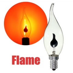 Ranpo E14 E27 3W Filament Candle Flicker Light Bulb Fire Flame Retro Christmas Decor