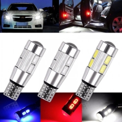 Ranpo 2x T10 Car Side LED Light Bulbs Canbus Error Free Xenon 10 SMD LED 501 W5W WEDGE