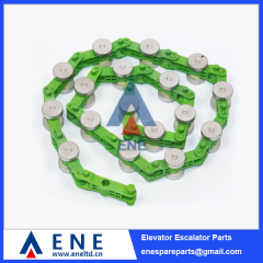 Green Escalator Handrail Newel Chain