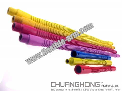 Flexible color painted gooseneck tube