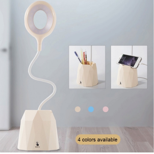 LED light gooseneck with pencil vase