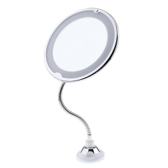 Miroir de maquillage grossissant avec miroir flexible