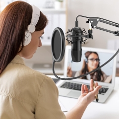 USB Condenser Microphone with Arm Stand