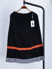 JUESE Women's Stretchy Knit Split Full Length Skirt